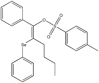 p-Toluenesulfonic acid (E)-1-phenyl-2-(phenylseleno)-1-hexenyl ester Structure
