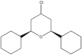 (2R,6S)-4-Chloro-2,6-dicyclohexyltetrahydro-2H-pyran Structure