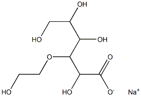 2,4,5,6-Tetrahydroxy-3-(2-hydroxyethoxy)hexanoic acid sodium salt Structure