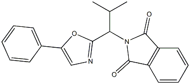 2-[2-Methyl-1-(5-phenyloxazol-2-yl)propyl]-2H-isoindole-1,3-dione,,结构式