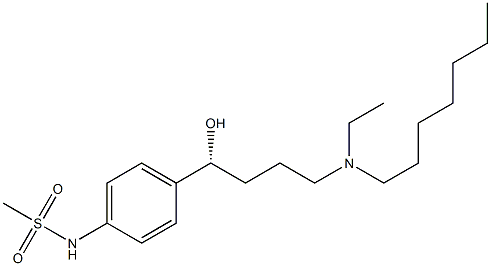 N-[4-[(1R)-4-(Ethylheptylamino)-1-hydroxybutyl]phenyl]methanesulfonamide 结构式