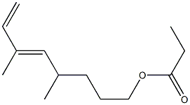 Propionic acid 4,6-dimethyl-5,7-octadienyl ester 结构式