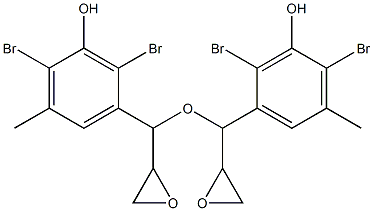 2,4-Dibromo-5-methyl-3-hydroxyphenylglycidyl ether Struktur
