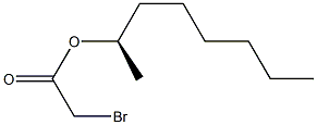 (-)-ブロモ酢酸(R)-1-メチルヘプチル 化学構造式