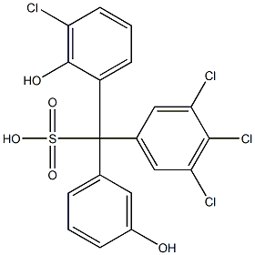 (3-Chloro-2-hydroxyphenyl)(3,4,5-trichlorophenyl)(3-hydroxyphenyl)methanesulfonic acid Structure