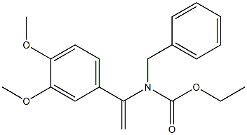 N-Benzyl-N-[1-(3,4-dimethoxyphenyl)vinyl]carbamic acid ethyl ester Struktur