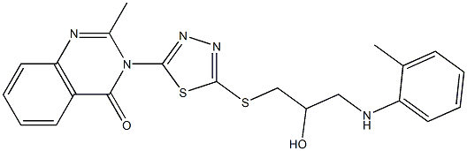 2-Methyl-3-[5-[[3-(2-methylanilino)-2-hydroxypropyl]thio]-1,3,4-thiadiazol-2-yl]quinazolin-4(3H)-one