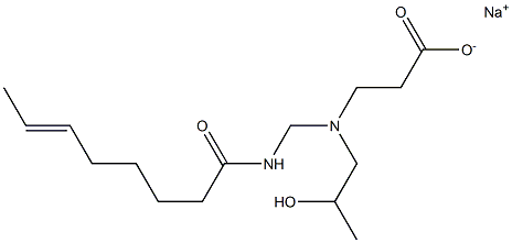 3-[N-(2-Hydroxypropyl)-N-(6-octenoylaminomethyl)amino]propionic acid sodium salt Structure