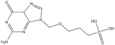 2-Amino-9-(3-phosphonopropoxymethyl)-9H-purin-6(5H)-one,,结构式