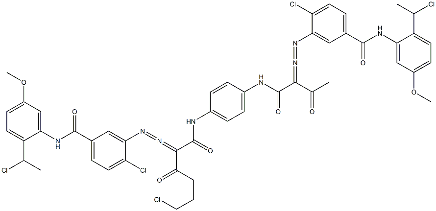 3,3'-[2-(2-Chloroethyl)-1,4-phenylenebis[iminocarbonyl(acetylmethylene)azo]]bis[N-[2-(1-chloroethyl)-5-methoxyphenyl]-4-chlorobenzamide]|