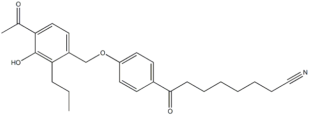 8-[4-(4-Acetyl-3-hydroxy-2-propylbenzyloxy)phenyl]-8-oxooctanenitrile 结构式