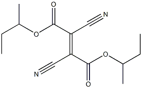 (E)-2,3-Dicyano-2-butenedioic acid di-sec-butyl ester Structure