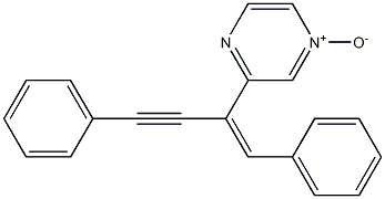 3-[(Z)-1-Benzylidene-3-phenyl-2-propynyl]-1-pyrazinium-1-olate 结构式