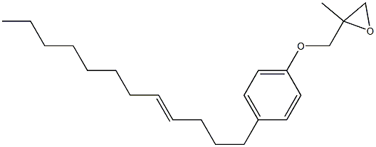 4-(4-ドデセニル)フェニル2-メチルグリシジルエーテル 化学構造式
