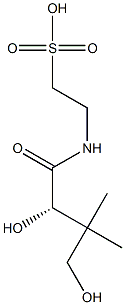 2-[[(S)-2,4-Dihydroxy-3,3-dimethyl-1-oxobutyl]amino]ethanesulfonic acid Struktur