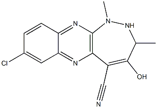 2-Chloro-9-hydroxy-6,8-dimethyl-6,7-dihydro-5,6,7,11-tetraaza-8H-cyclohepta[b]naphthalene-10-carbonitrile Structure