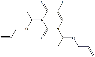 1,3-Bis[1-(2-propenyloxy)ethyl]-5-fluorouracil,,结构式