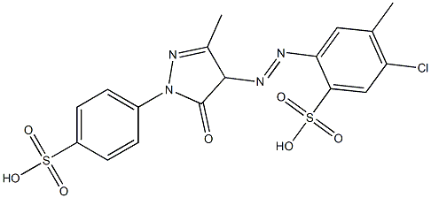 5-Chloro-2-[[[4,5-dihydro-3-methyl-5-oxo-1-(4-sulfophenyl)-1H-pyrazol]-4-yl]azo]-4-methylbenzenesulfonic acid