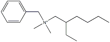 N-(2-エチルヘキシル)-N,N-ジメチルベンゼンメタンアミニウム 化学構造式