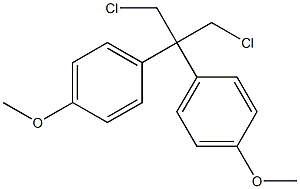 2,2-ビス(p-メトキシフェニル)-1,3-ジクロロプロパン 化学構造式