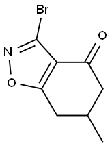 3-Bromo-4,5,6,7-tetrahydro-6-methyl-1,2-benzisoxazol-4-one Struktur