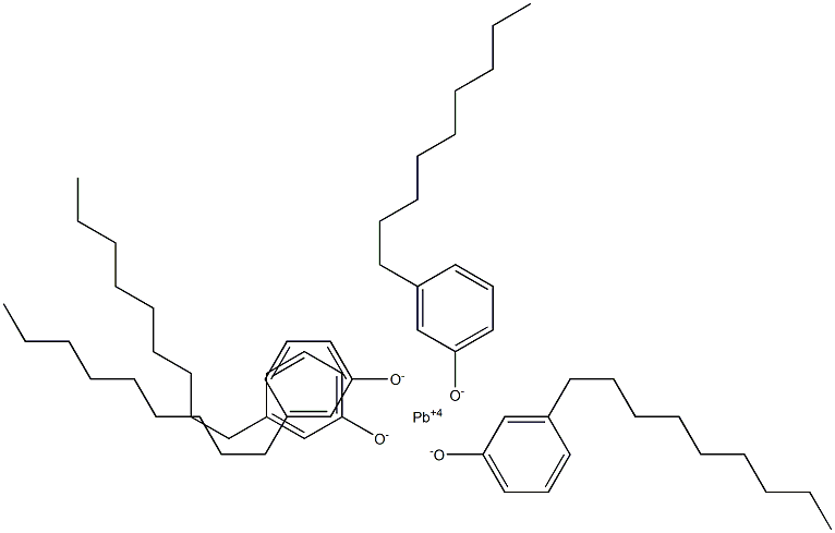 Lead(IV)tetra(3-nonylphenolate) Struktur