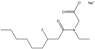 N-Ethyl-N-(3-fluorononanoyl)glycine sodium salt Structure