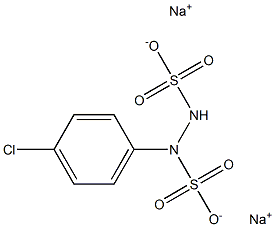 1-(p-クロロフェニル)ヒドラジン-1,2-ジスルホン酸二ナトリウム 化学構造式