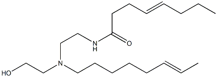 N-[2-[N-(2-Hydroxyethyl)-N-(6-octenyl)amino]ethyl]-4-octenamide Structure