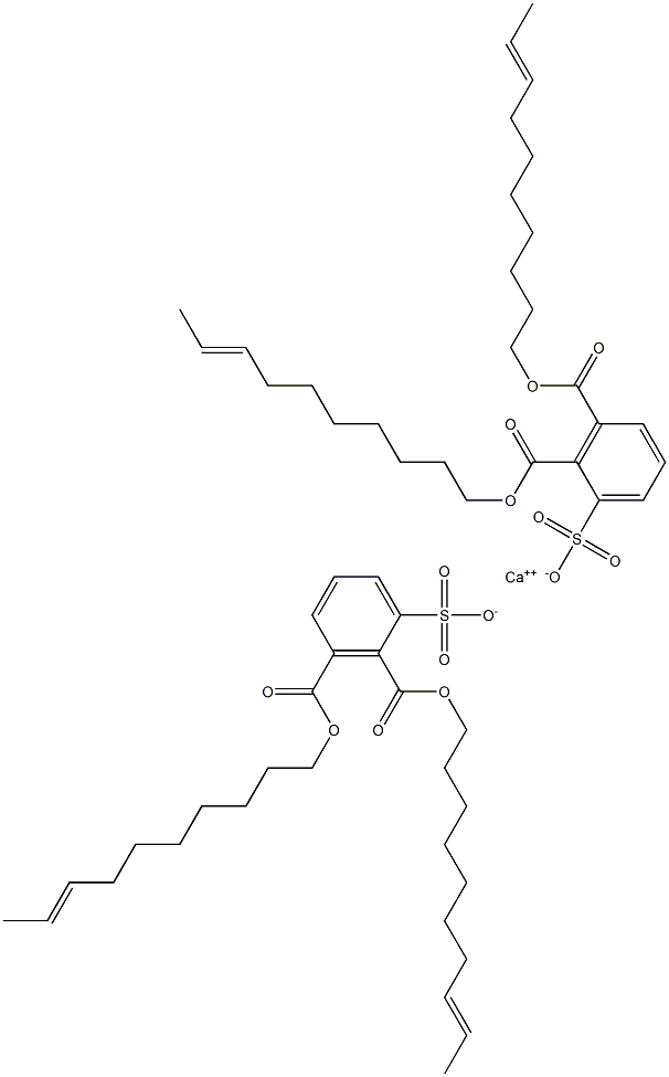 Bis[2,3-di(8-decenyloxycarbonyl)benzenesulfonic acid]calcium salt Structure