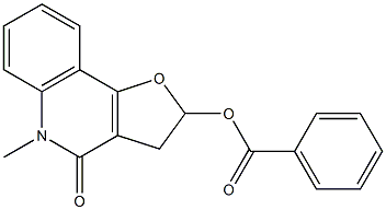 2,3-Dihydro-2-benzoyloxy-5-methylfuro[3,2-c]quinolin-4(5H)-one,,结构式