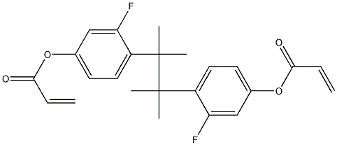 4,4'-(1,1,2,2-Tetramethyl-1,2-ethanediyl)bis(3-fluorophenol acrylate) Struktur