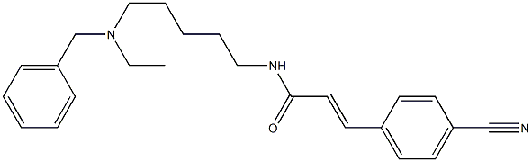 N-[5-(Ethylbenzylamino)pentyl]-3-(4-cyanophenyl)acrylamide,,结构式