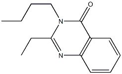 2-Ethyl-3-butyl-3,4-dihydroquinazoline-4-one Struktur