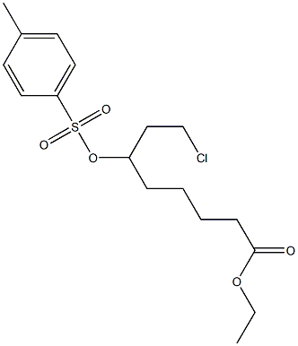 8-クロロ-6-(トシルオキシ)オクタン酸エチル 化学構造式