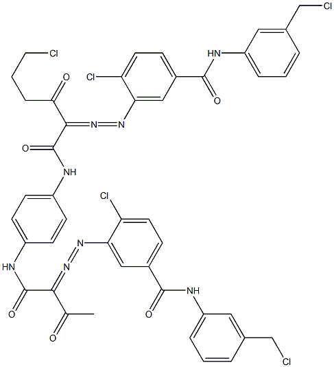 3,3'-[2-(2-Chloroethyl)-1,4-phenylenebis[iminocarbonyl(acetylmethylene)azo]]bis[N-[3-(chloromethyl)phenyl]-4-chlorobenzamide]