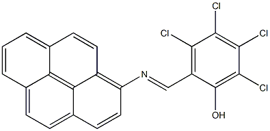 2-[(Pyren-1-yl)iminomethyl]-3,4,5,6-tetrachlorophenol Structure