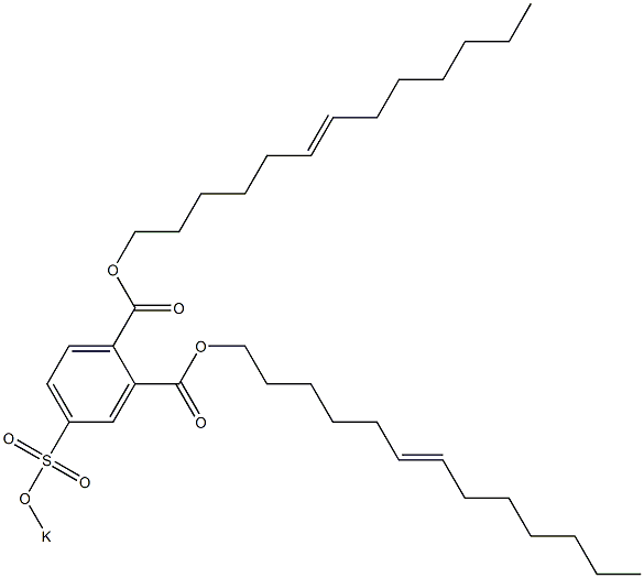 4-(Potassiosulfo)phthalic acid di(6-tridecenyl) ester Struktur