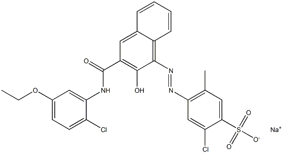 2-Chloro-5-methyl-4-[[3-[[(2-chloro-5-ethoxyphenyl)amino]carbonyl]-2-hydroxy-1-naphtyl]azo]benzenesulfonic acid sodium salt|