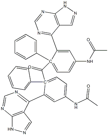 1-Phenyl-1H-pyrazolo[3,4-d]pyrimidin-4-yl(4-(acetylamino)phenyl) ketone Structure