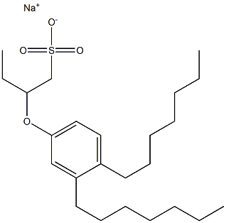 2-(3,4-Diheptylphenoxy)butane-1-sulfonic acid sodium salt