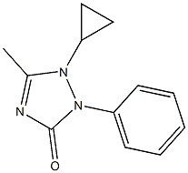 1-Cyclopropyl-5-methyl-2-phenyl-1,2-dihydro-3H-1,2,4-triazol-3-one Struktur