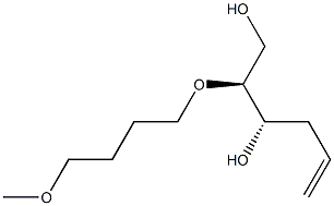 (4S,5S)-5-(4-メトキシブトキシ)-1-ヘキセン-4,6-ジオール 化学構造式