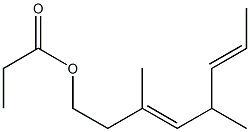 Propionic acid 3,5-dimethyl-3,6-octadienyl ester Struktur