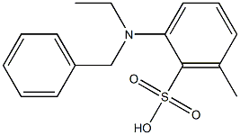 2-(N-Benzyl-N-ethylamino)-6-methylbenzenesulfonic acid Struktur