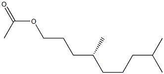 [R,(+)]-4,8-ジメチル-1-ノナノールアセタート 化学構造式