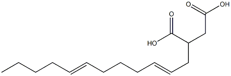 (2,7-ドデカジエニル)こはく酸 化学構造式