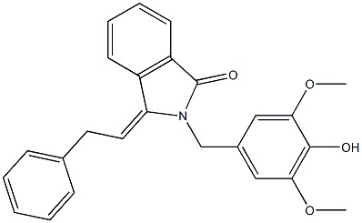 2-(4-Hydroxy-3,5-dimethoxybenzyl)-3-(2-phenylethylidene)-2H-isoindol-1-one Structure