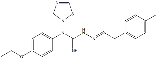 Dihydro-N-[(imino)[2-[2-(4-methylphenyl)ethylidene]hydrazino]methyl]-N-(4-ethoxyphenyl)-1,2,4-thiadiazol-2(3H)-amine 结构式