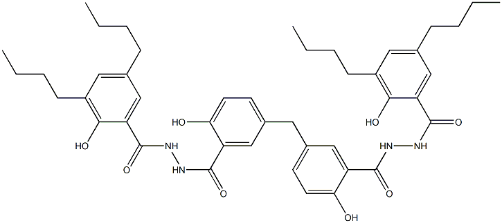 5,5'-Methylenebis[2-hydroxy-N'-(2-hydroxy-3,5-dibutylbenzoyl)benzenecarbohydrazide] Struktur